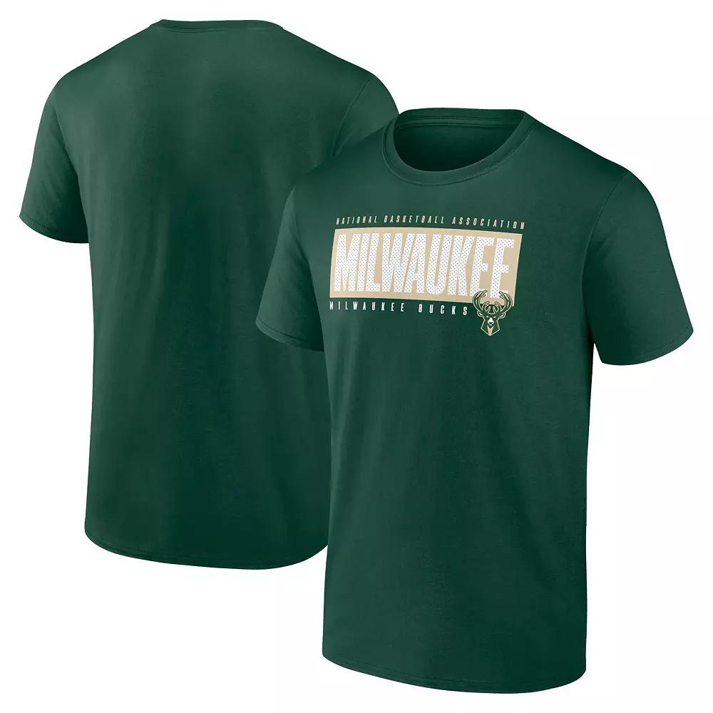 Men's Fanatics Hunter Green Milwaukee Bucks Box Out T-Shirt,  Product Image