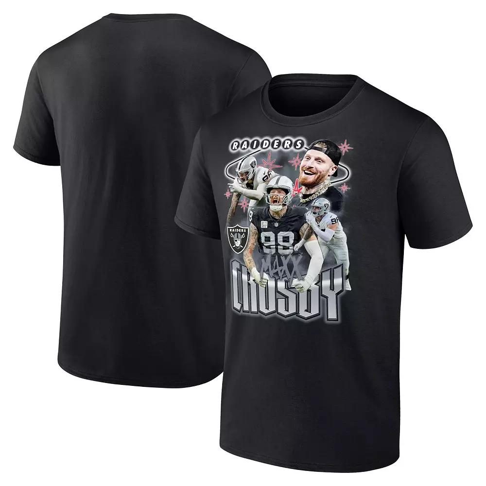 Men's Fanatics Maxx Crosby Black Las Vegas Raiders Notorious Player Graphic T-Shirt,  Product Image