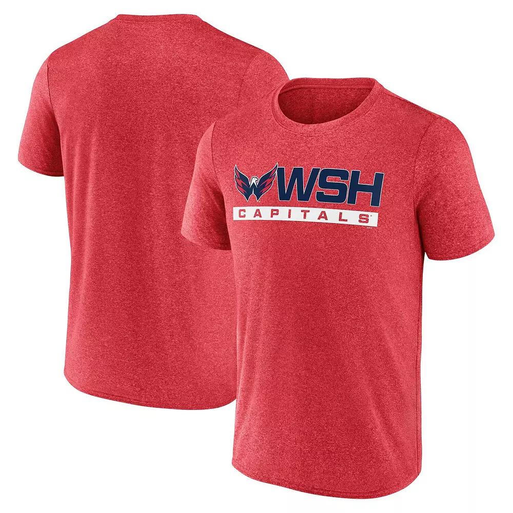 Men's Fanatics Branded Heather Red Washington Capitals Playmaker T-Shirt,  Product Image