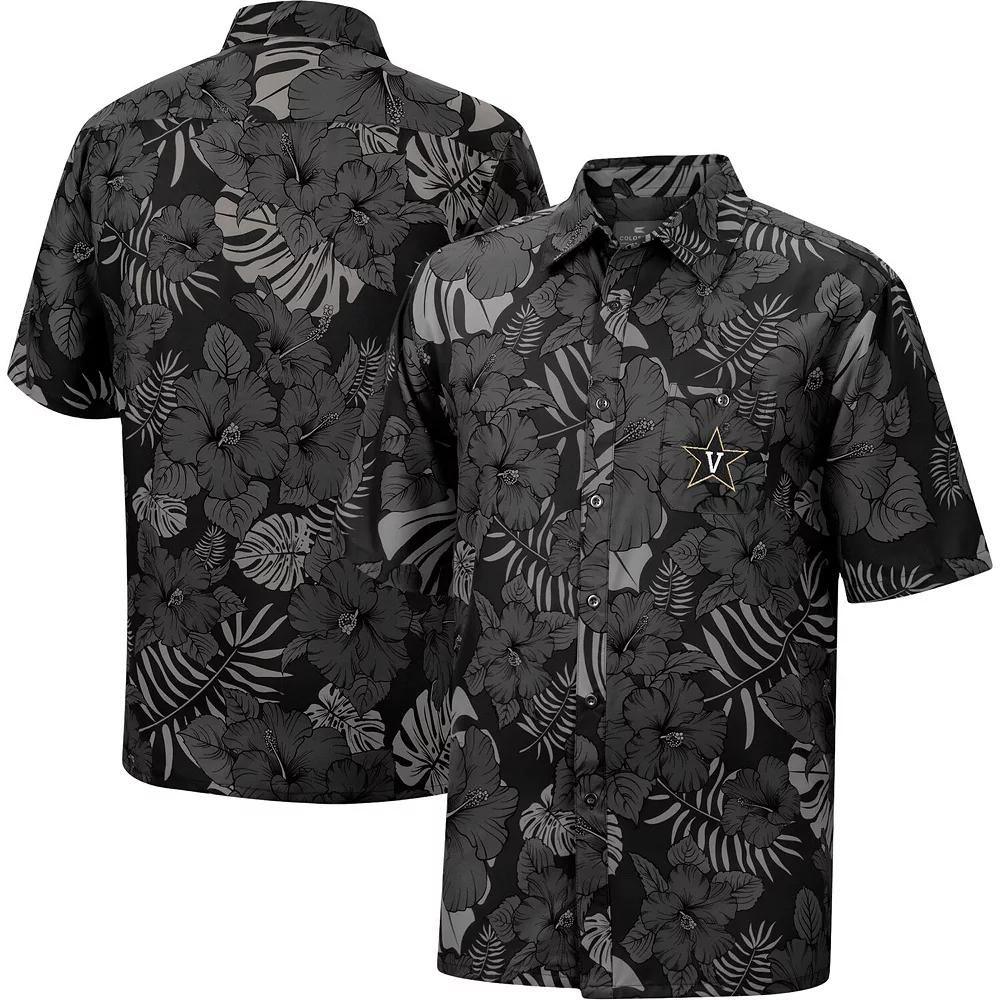 Men's Colosseum Black Vanderbilt Commodores The Dude Camp Button-Up Shirt, Size: XL Product Image