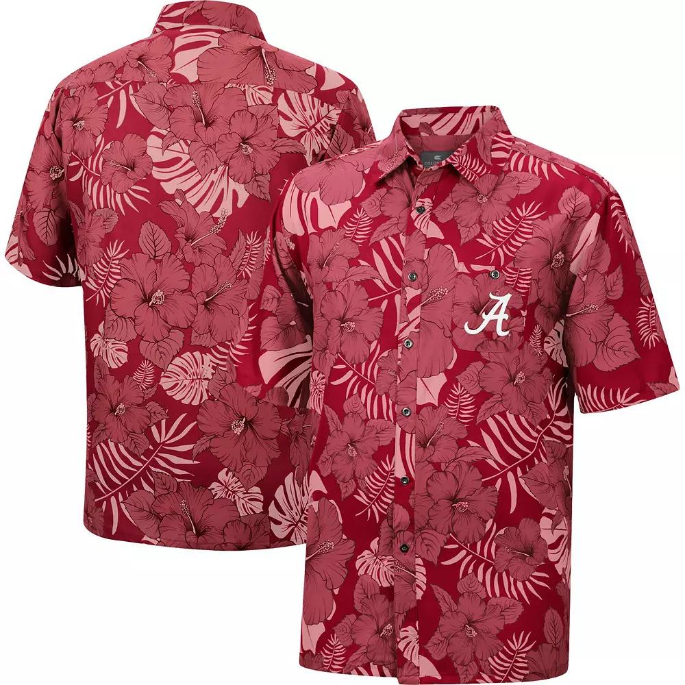 Mens Colosseum Crimson Alabama Crimson Tide The Dude Camp Button-Up Shirt Product Image