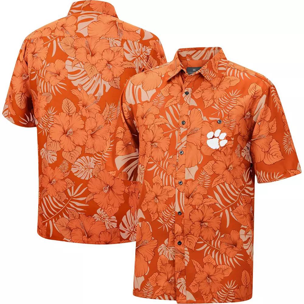 Men's Colosseum Orange Clemson Tigers The Dude Camp Button-Up Shirt, Size: XL Product Image