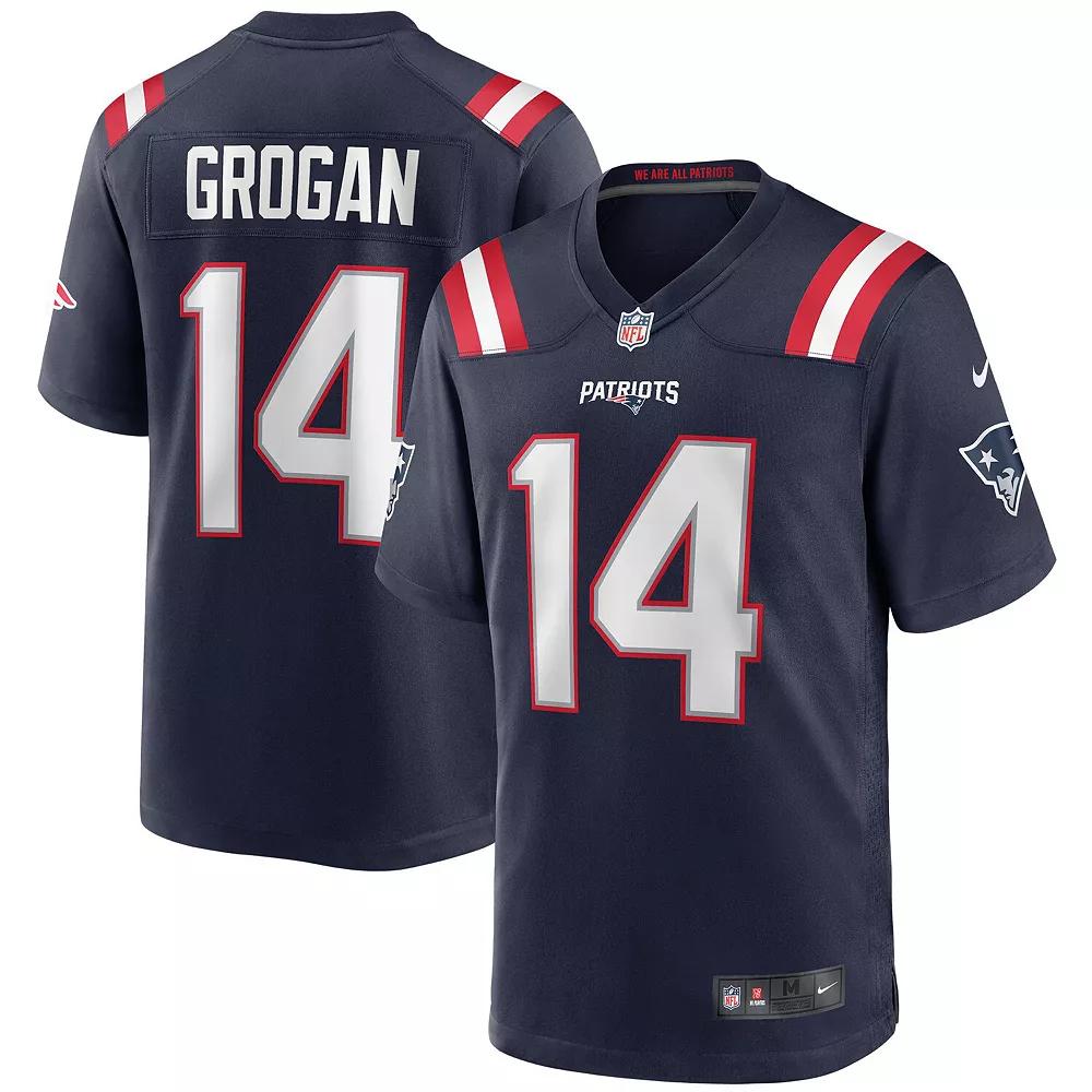 Men's Nike Steve Grogan Navy New England Patriots Game Retired Player Jersey,  Product Image