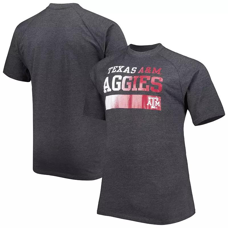 Men's Charcoal Texas A&M Aggies Big & Tall Raglan T-Shirt,  Product Image