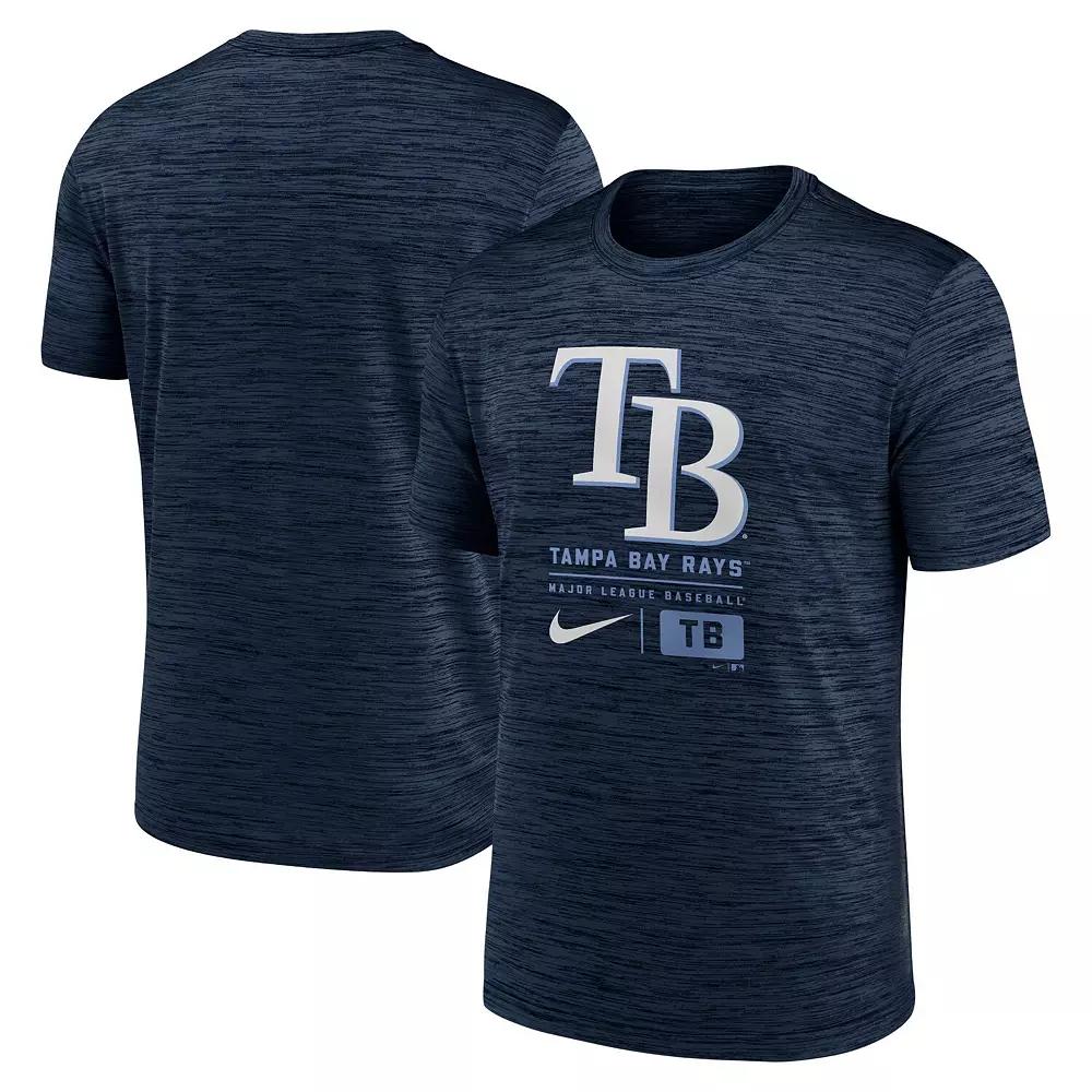 Men's Nike Navy Houston Texans Rewind Logo Tri-Blend T-Shirt,  Product Image
