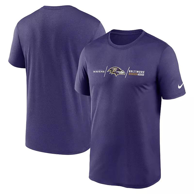 Men's Nike Purple Baltimore Ravens Horizontal Lockup Legend T-Shirt,  Product Image
