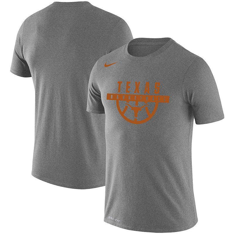 Men's Nike Gray Texas Longhorns Basketball Drop Legend Performance T-Shirt, Size: XL, Grey Product Image