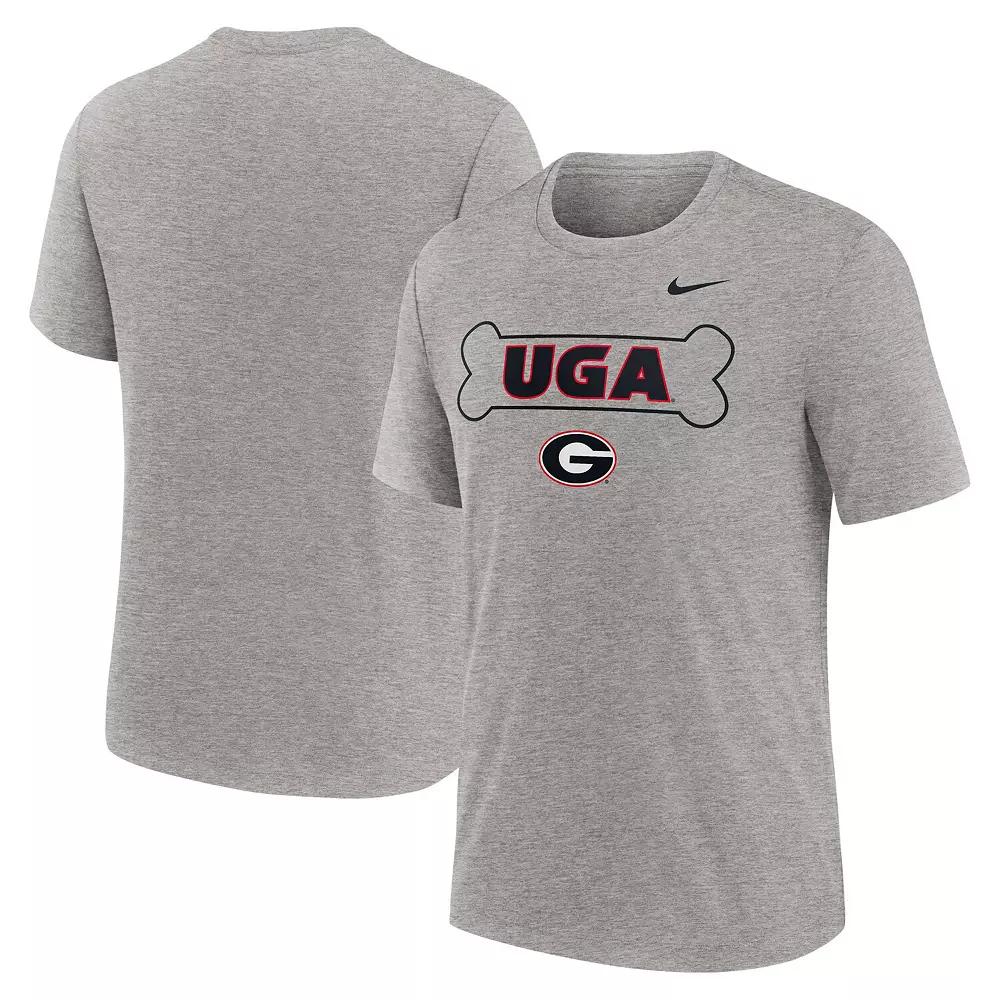 Men's Nike Heather Gray Georgia Bulldogs Campus Local Tri-Blend T-Shirt,  Product Image