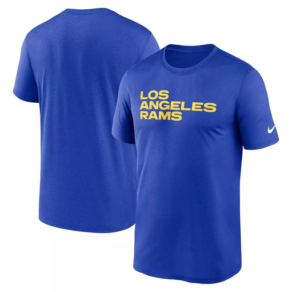 Men's Nike Royal Los Angeles Rams Primetime Legend Wordmark Performance T-Shirt,  Product Image