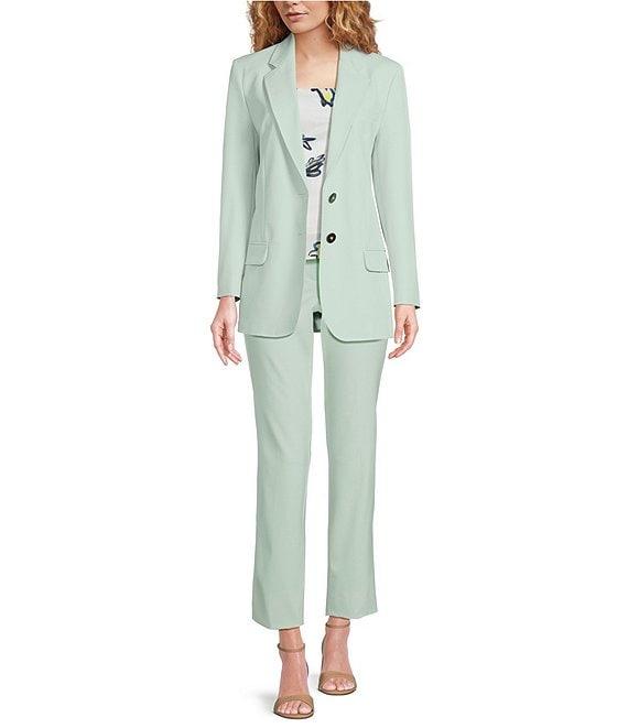 Marella Rubens Stretch Microfiber Canvas Notch Lapel Collar Long Sleeve Two-Button Jacket Product Image