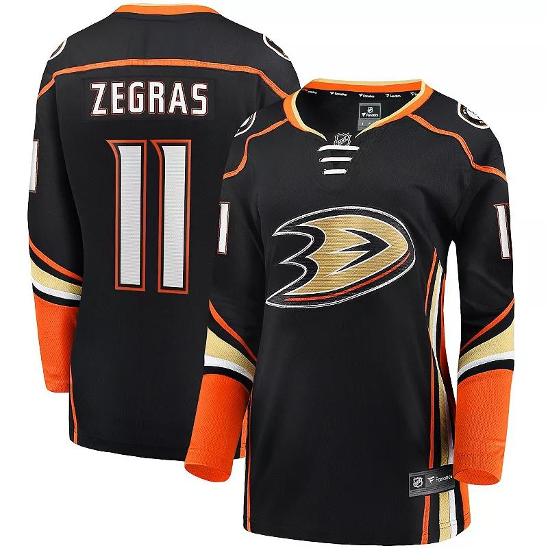 Women's Fanatics Branded Trevor Zegras Black Anaheim Ducks Home Breakaway Player Jersey, Size: 3XL, Dks Black Product Image