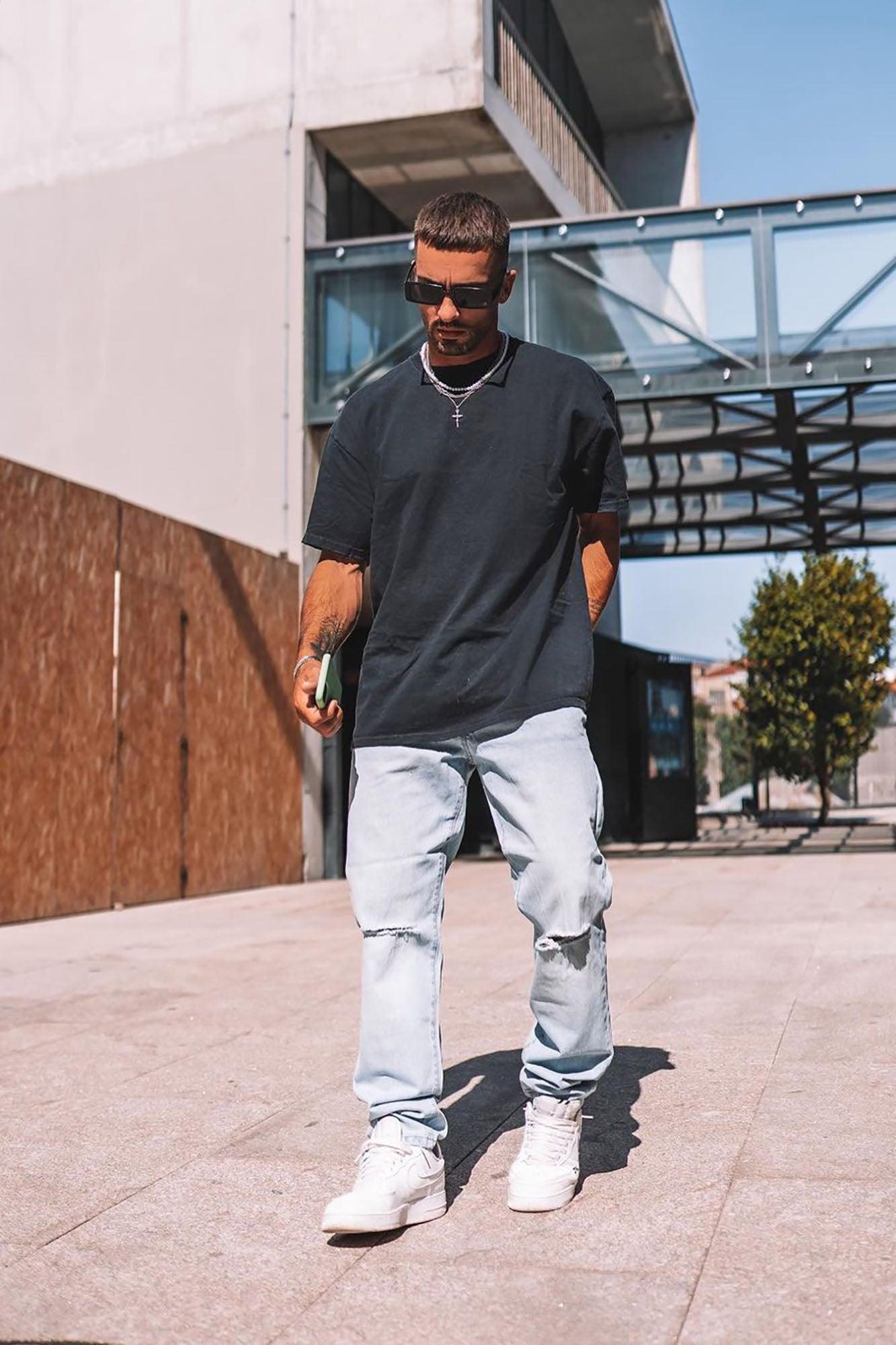 Essential Short Sleeve Crew Tee - Black Product Image