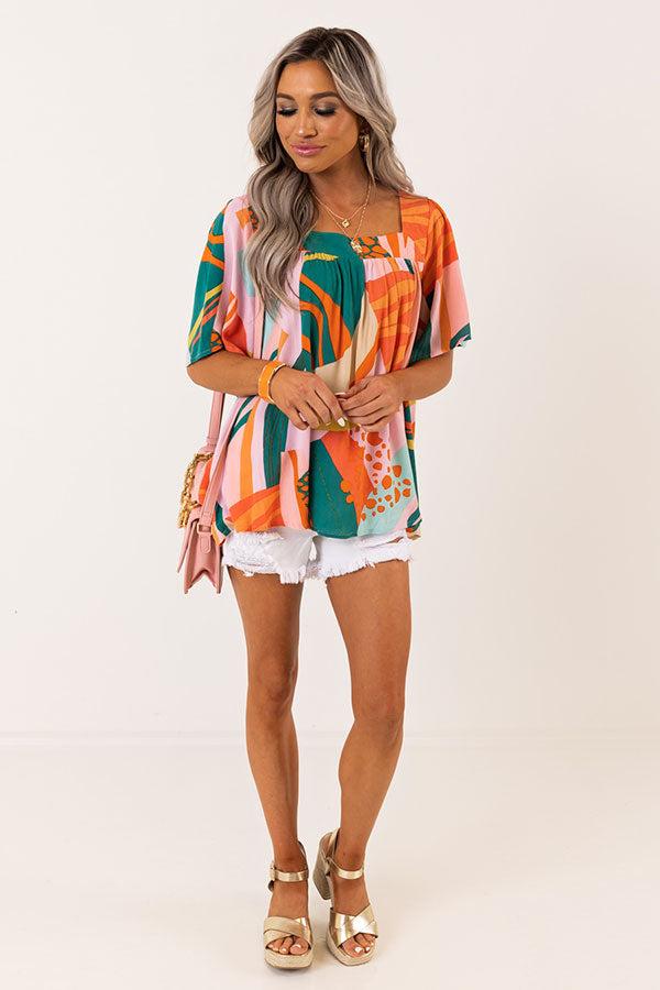 Seeking Sunshine Shift Top In Green Product Image