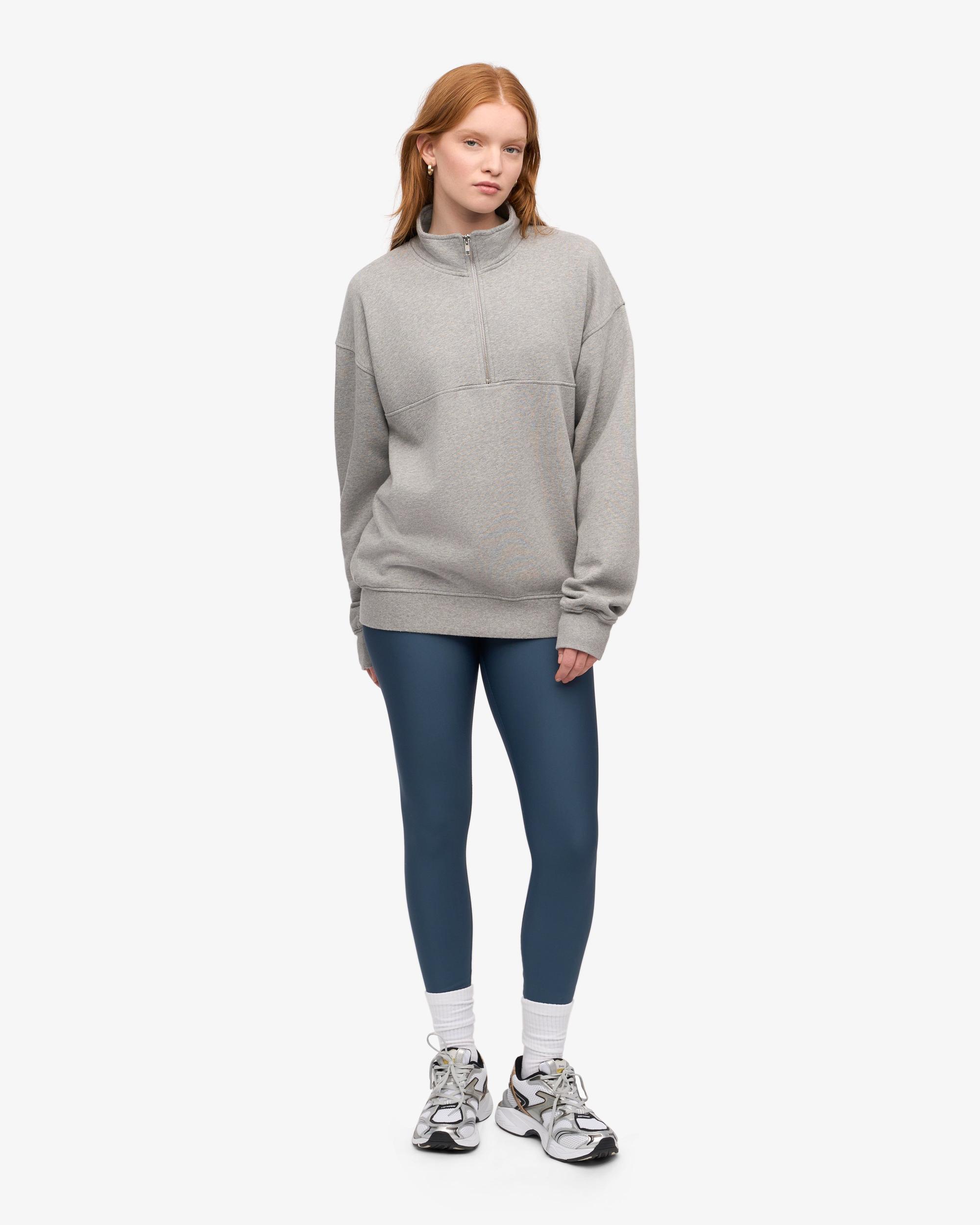 Organic Quarter Zip - Heather Grey Product Image