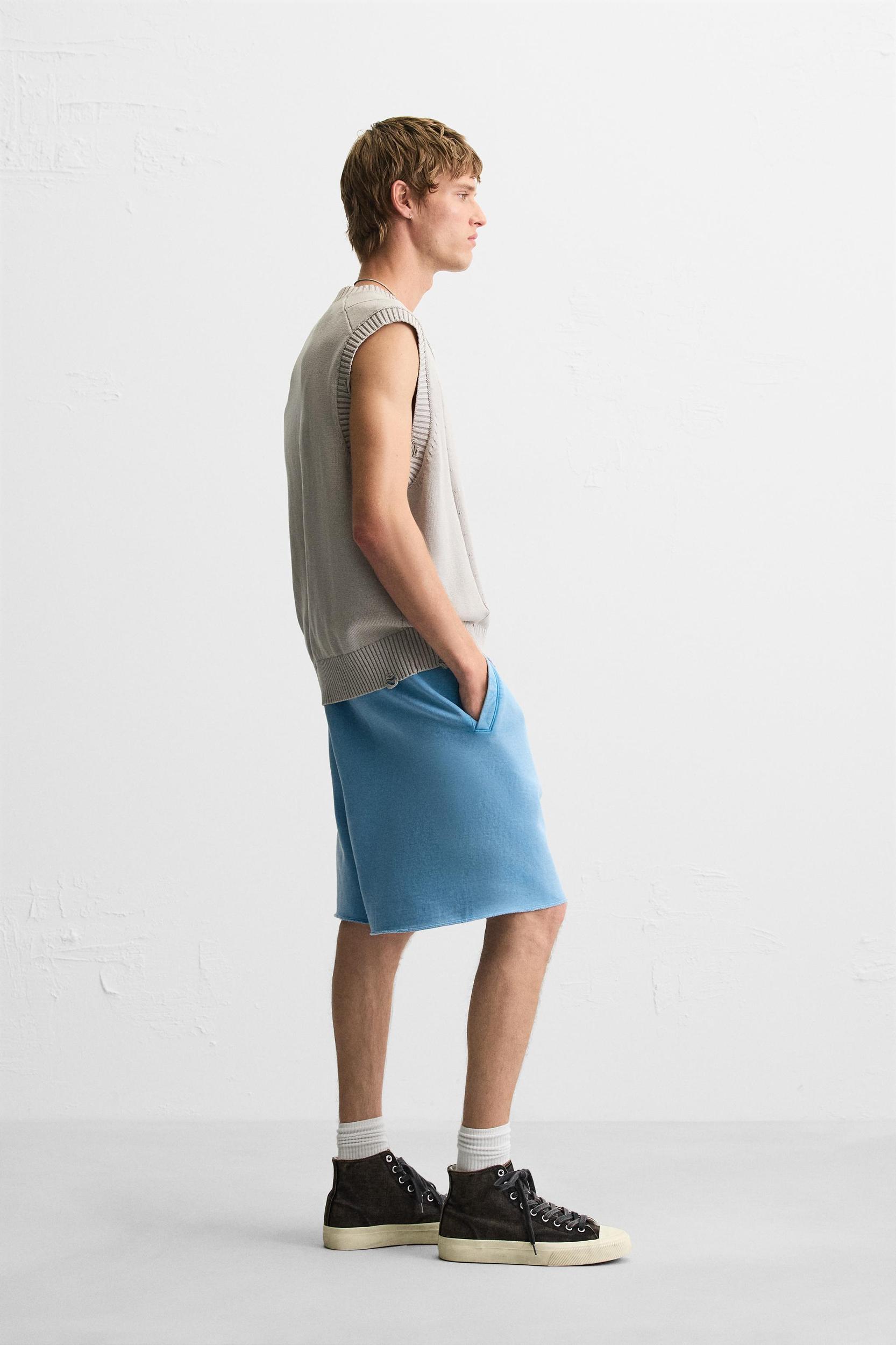 WASHED RELAXED FIT JOGGER SHORTS Product Image