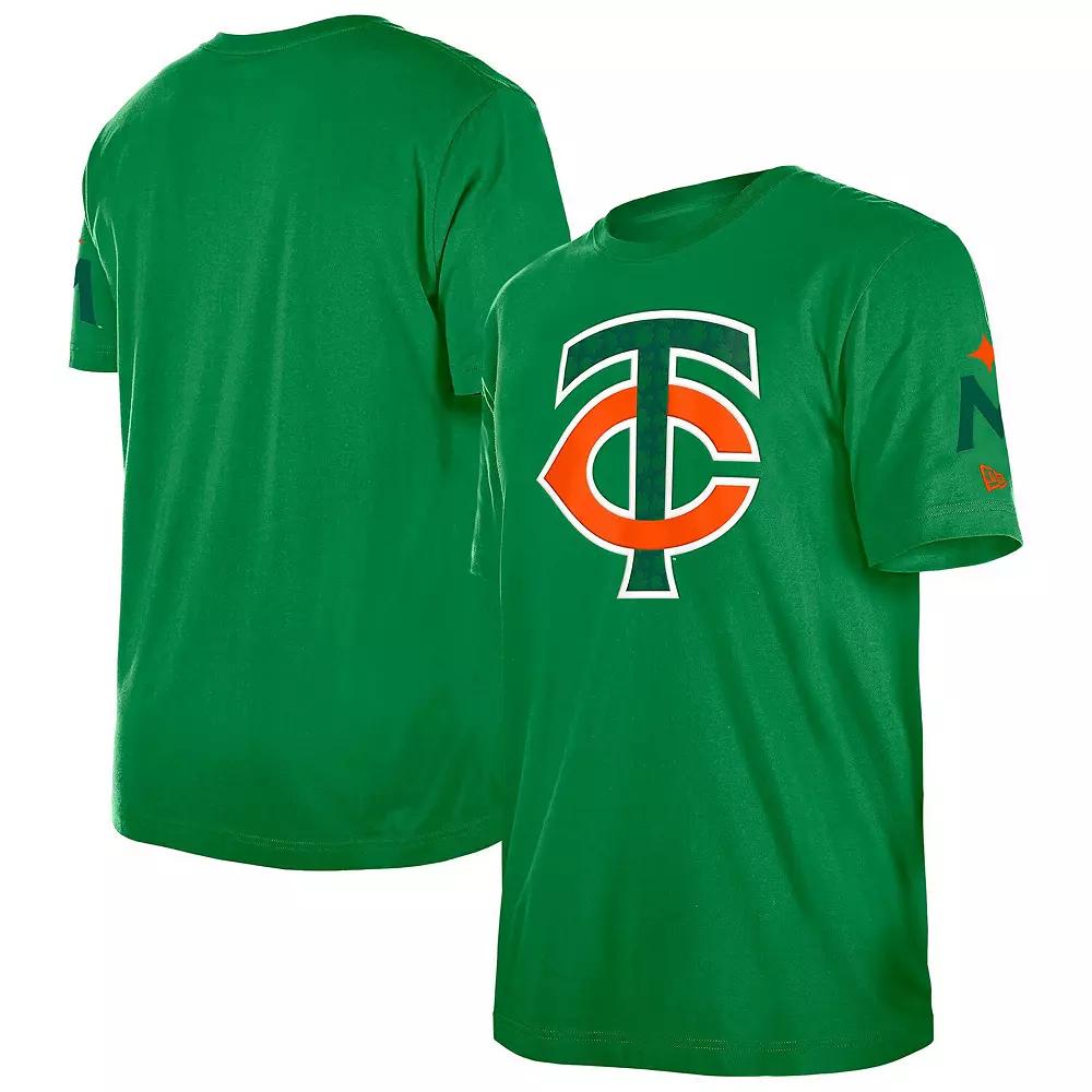 Men's New Era Kelly Green Minnesota Twins St. Patrick's Day Shamrock Fill T-Shirt,  Product Image