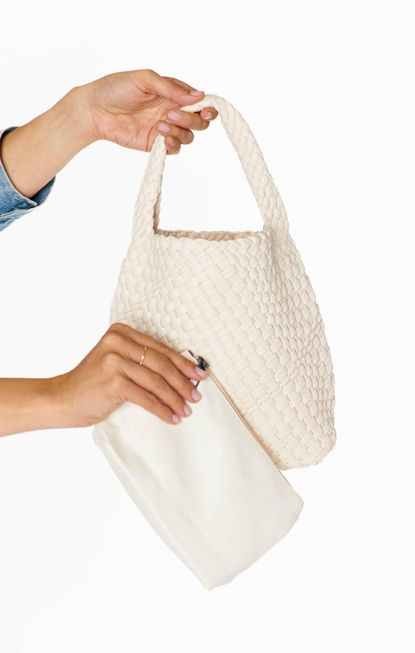 Mayce Woven Bag ~ Off White Product Image