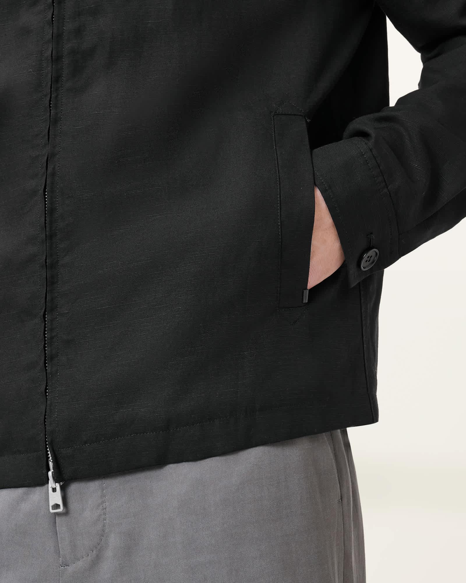 Bradner Lightweight Jacket Black | ALLSAINTS US Product Image