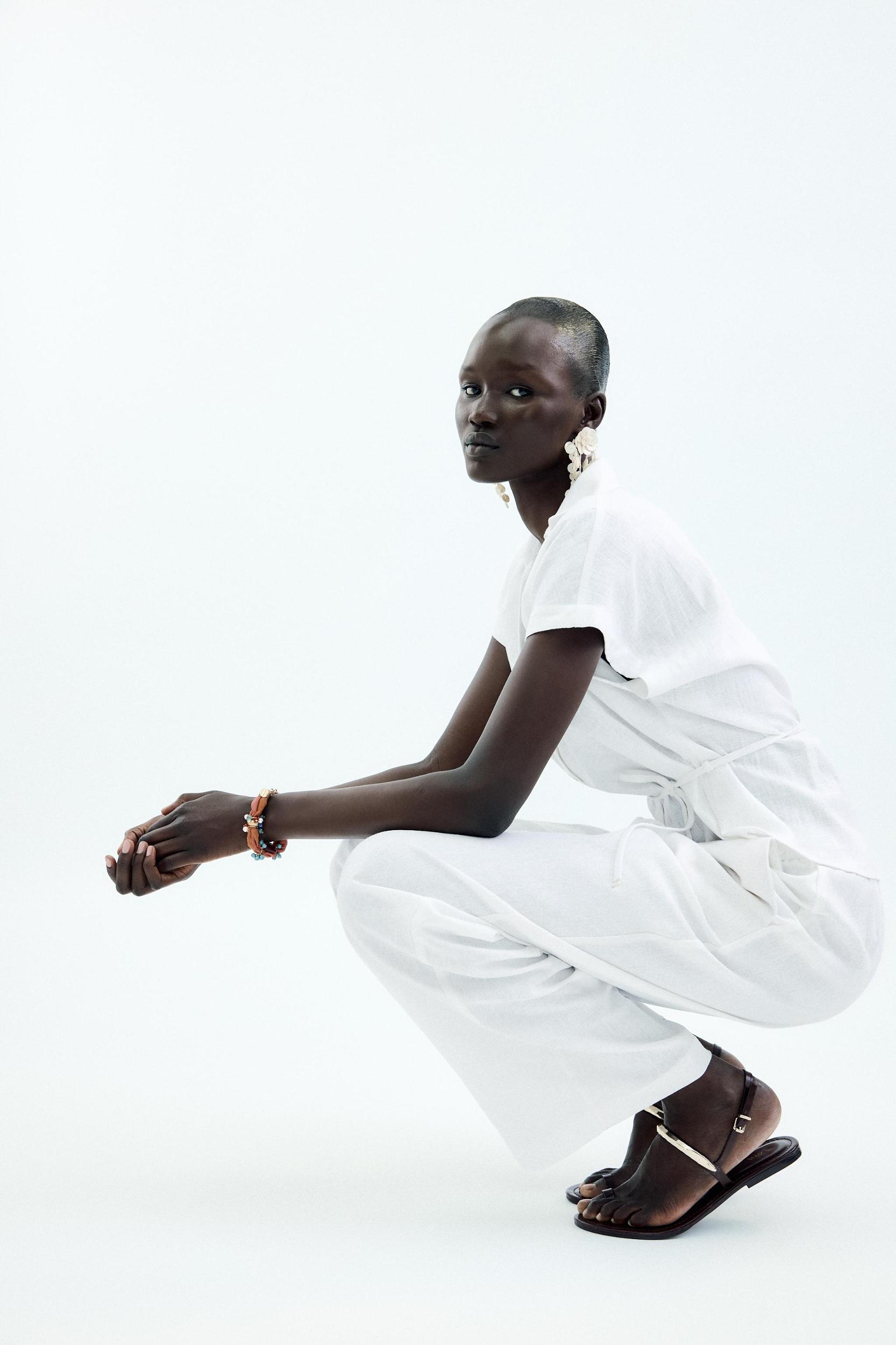 BELTED LINEN BLOUSE Product Image