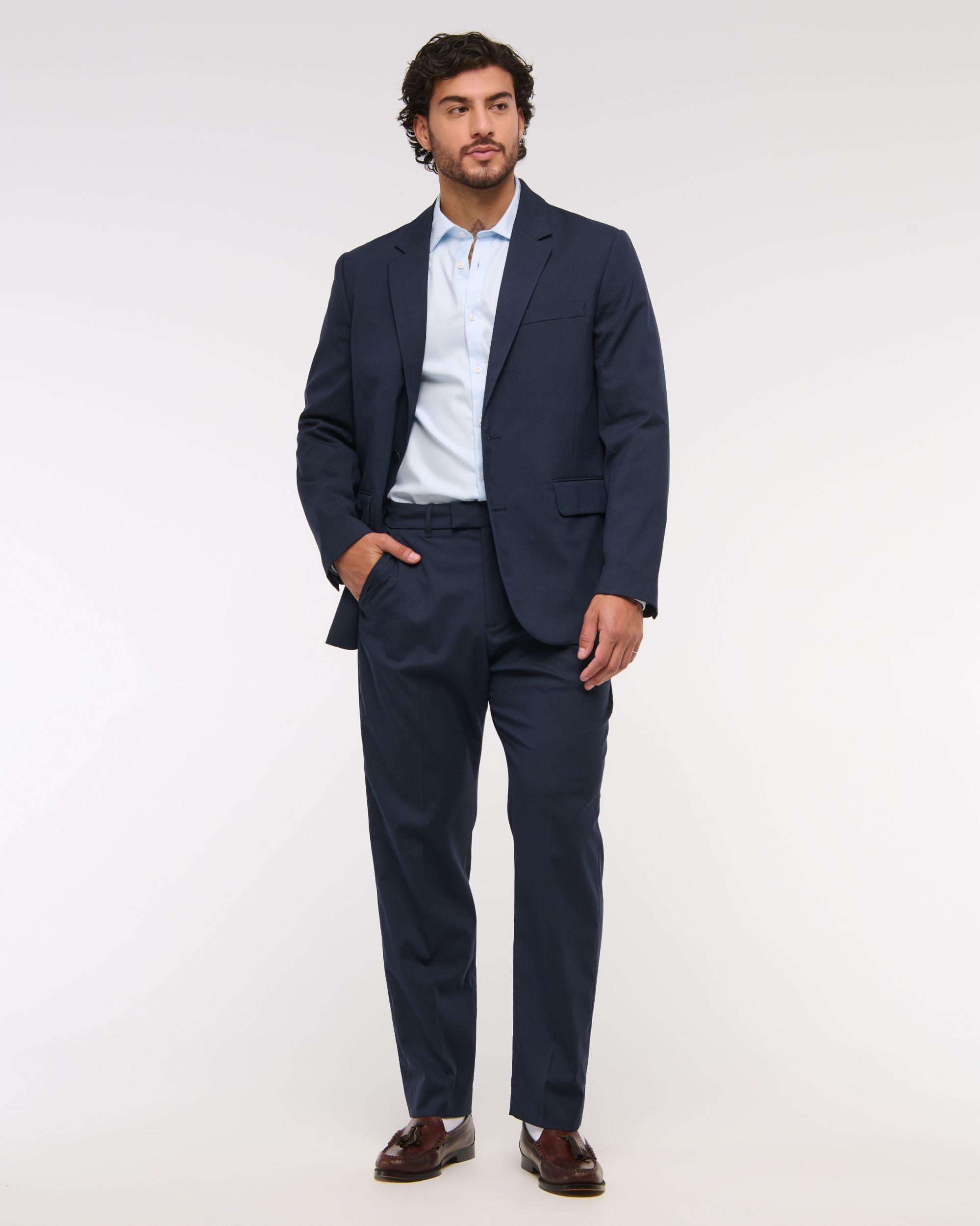 The A&F Collins Athletic Fit Linen-Blend Blazer Product Image