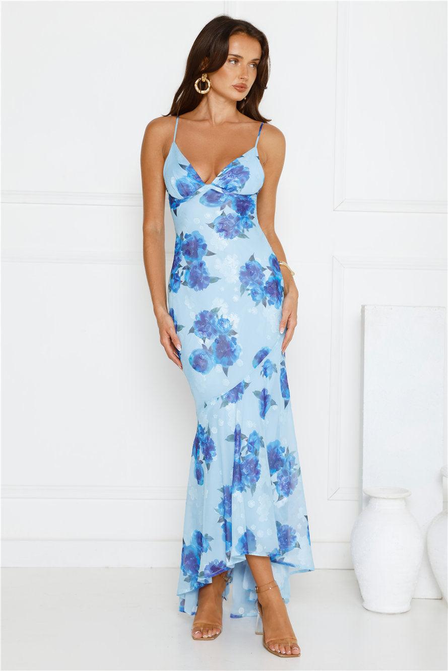 Storybook Romance Maxi Dress Blue Product Image