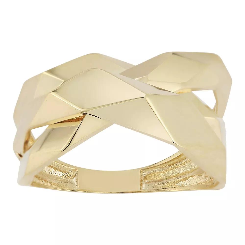 LUMINOR GOLD 14k Gold Bold Geometric Highway Ring, Women's, Size: 7 Product Image