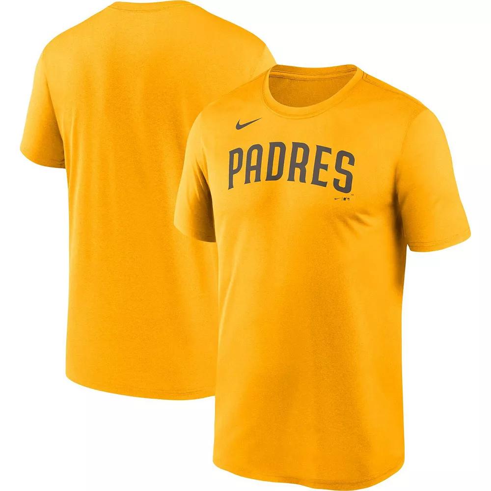 Men's Nike Gold San Diego Padres Wordmark Legend Performance Big & Tall T-Shirt,  Product Image