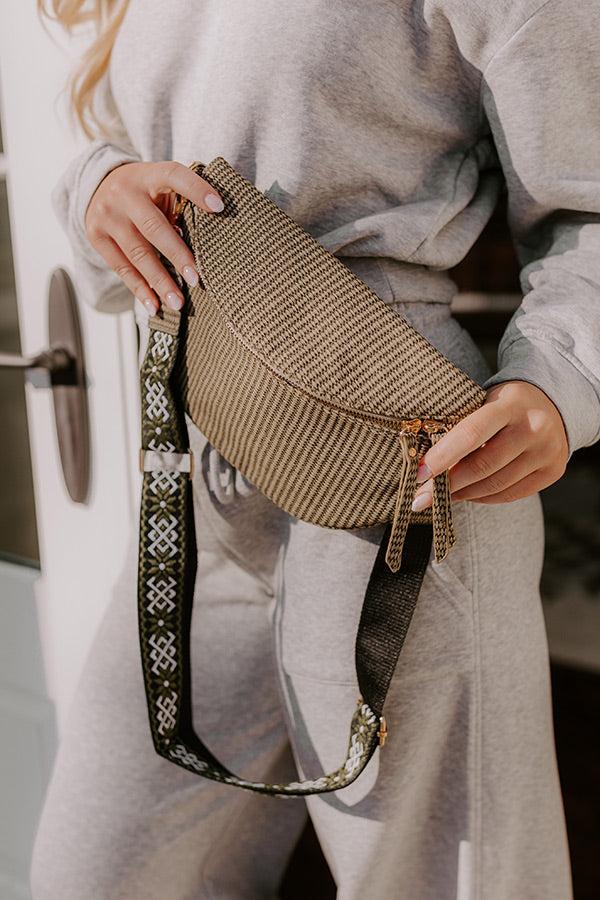 City Chic Faux Leather Fanny Pack in Sage Product Image