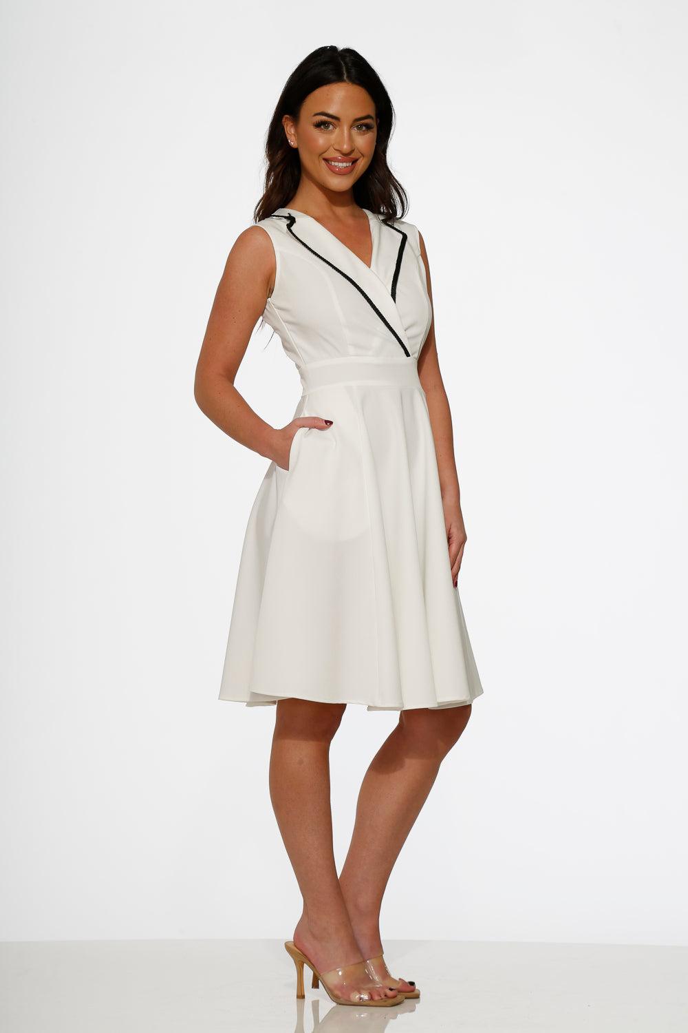 White Jenny Swing Dress Product Image