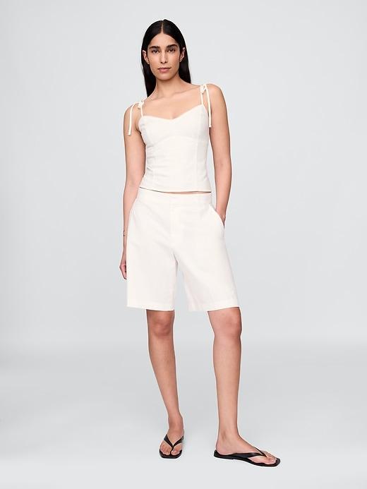 Linen-Blend Tie-Strap Cami Product Image