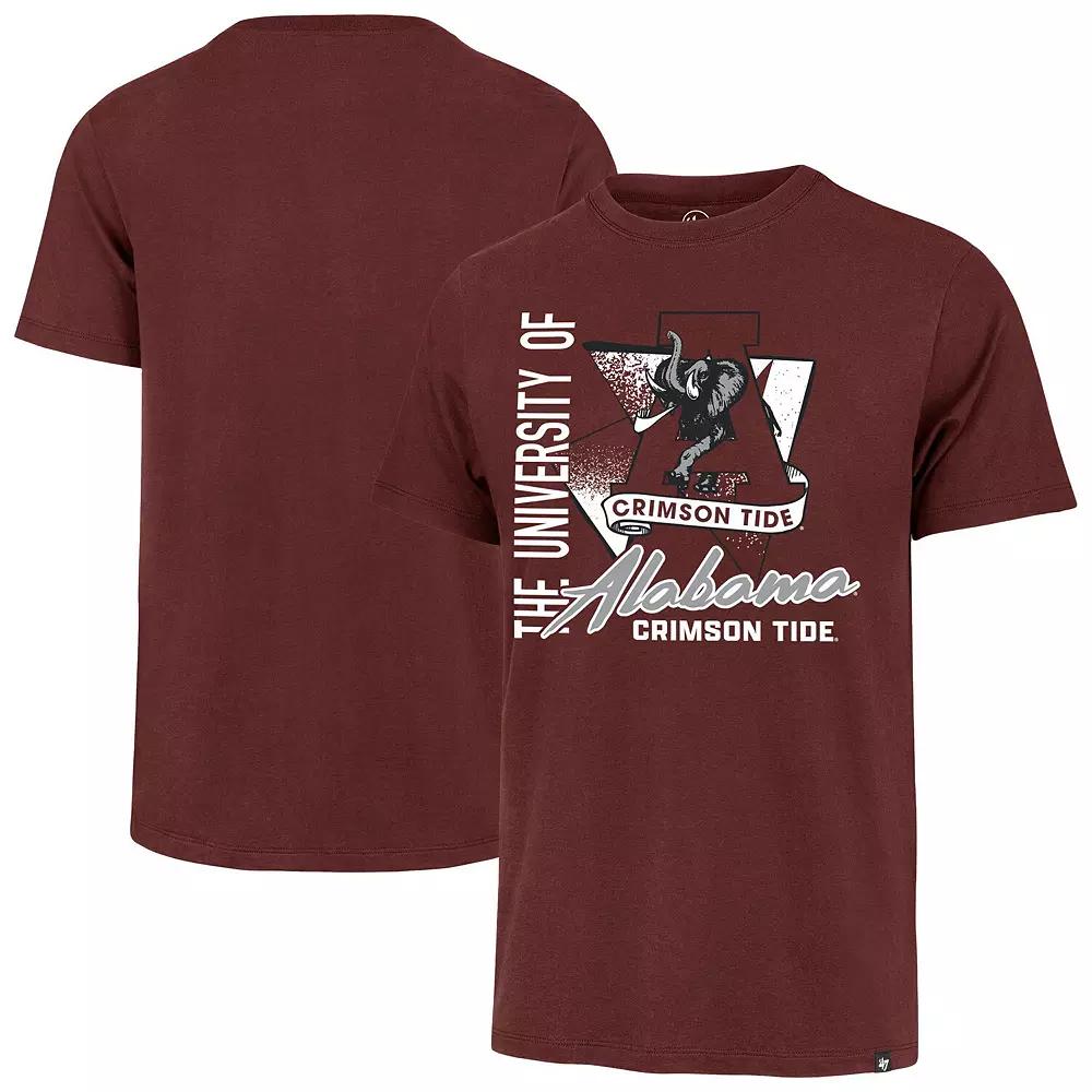 Men's '47 Crimson Alabama Crimson Tide Side Arm Franklin T-Shirt,  Product Image