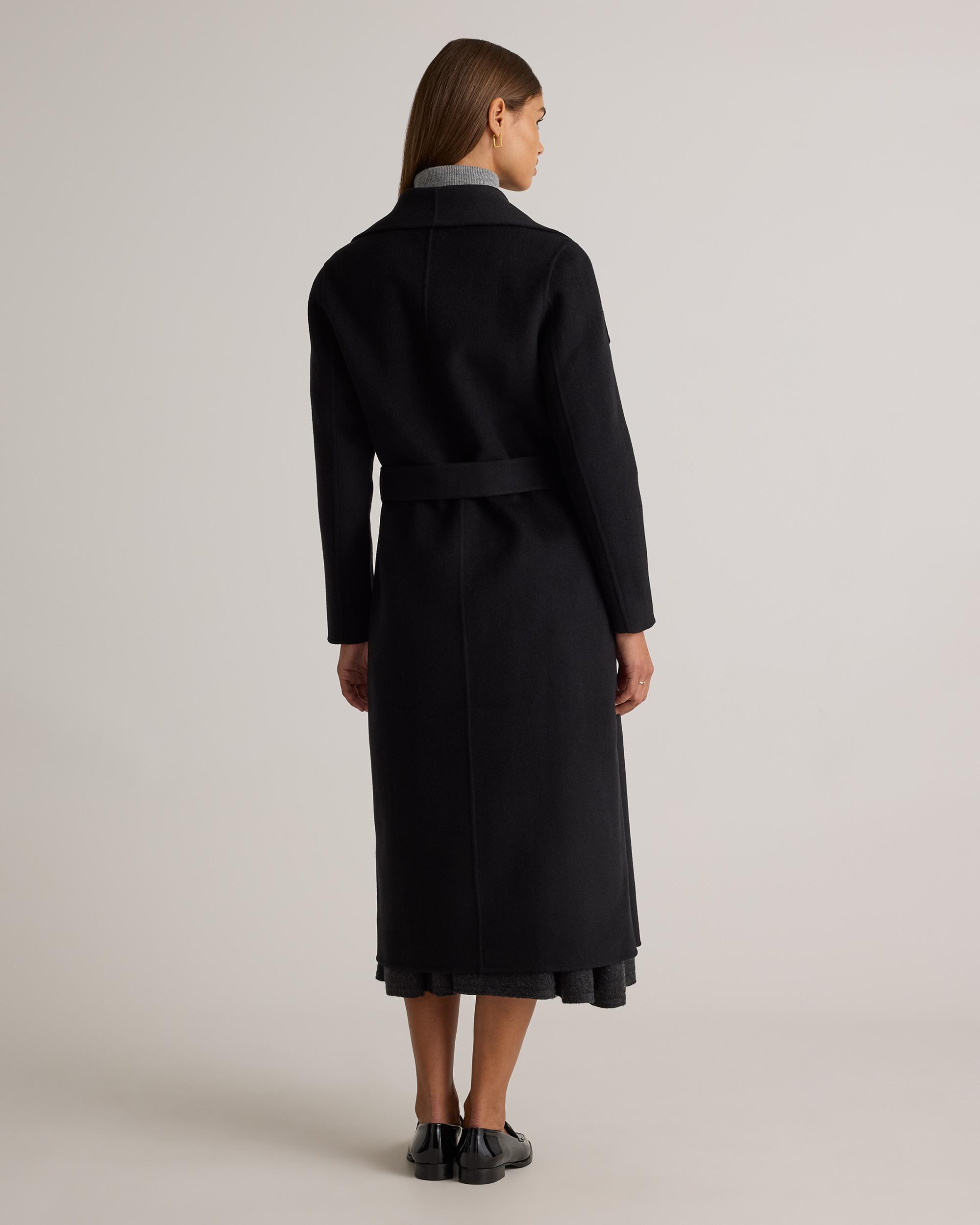 Quince | Women's Double-Faced Merino Wool Draped Collar Wrap Coat Size XL, Wool/Nylon Product Image