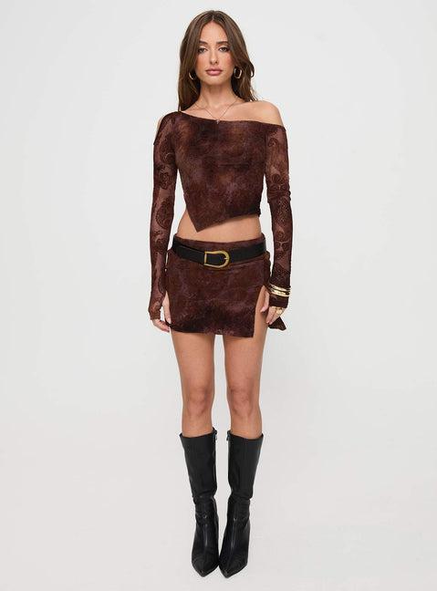 Jalis One Shoulder Set Paisley Product Image