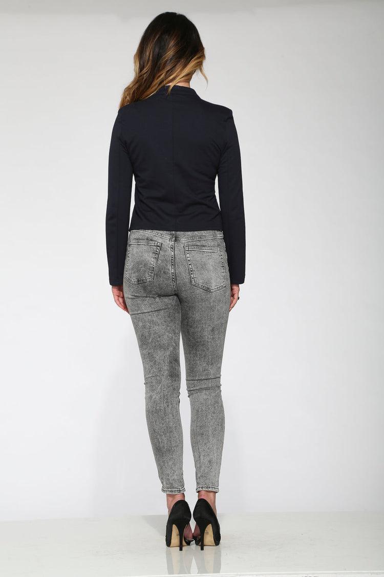 Navy Blue Military Jacket Product Image