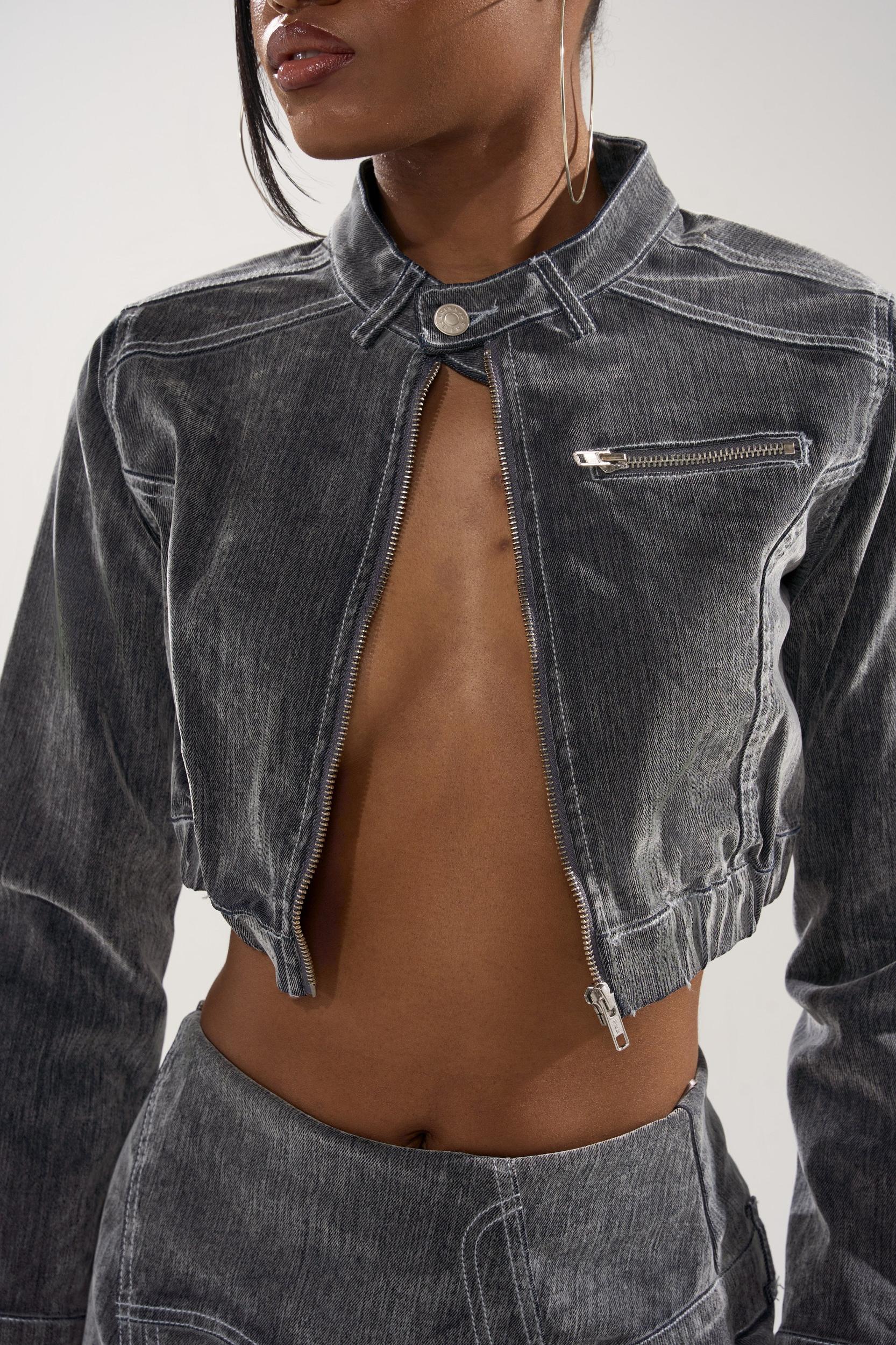 ALL FOR LOVE VELVET DENIM MOTO Product Image