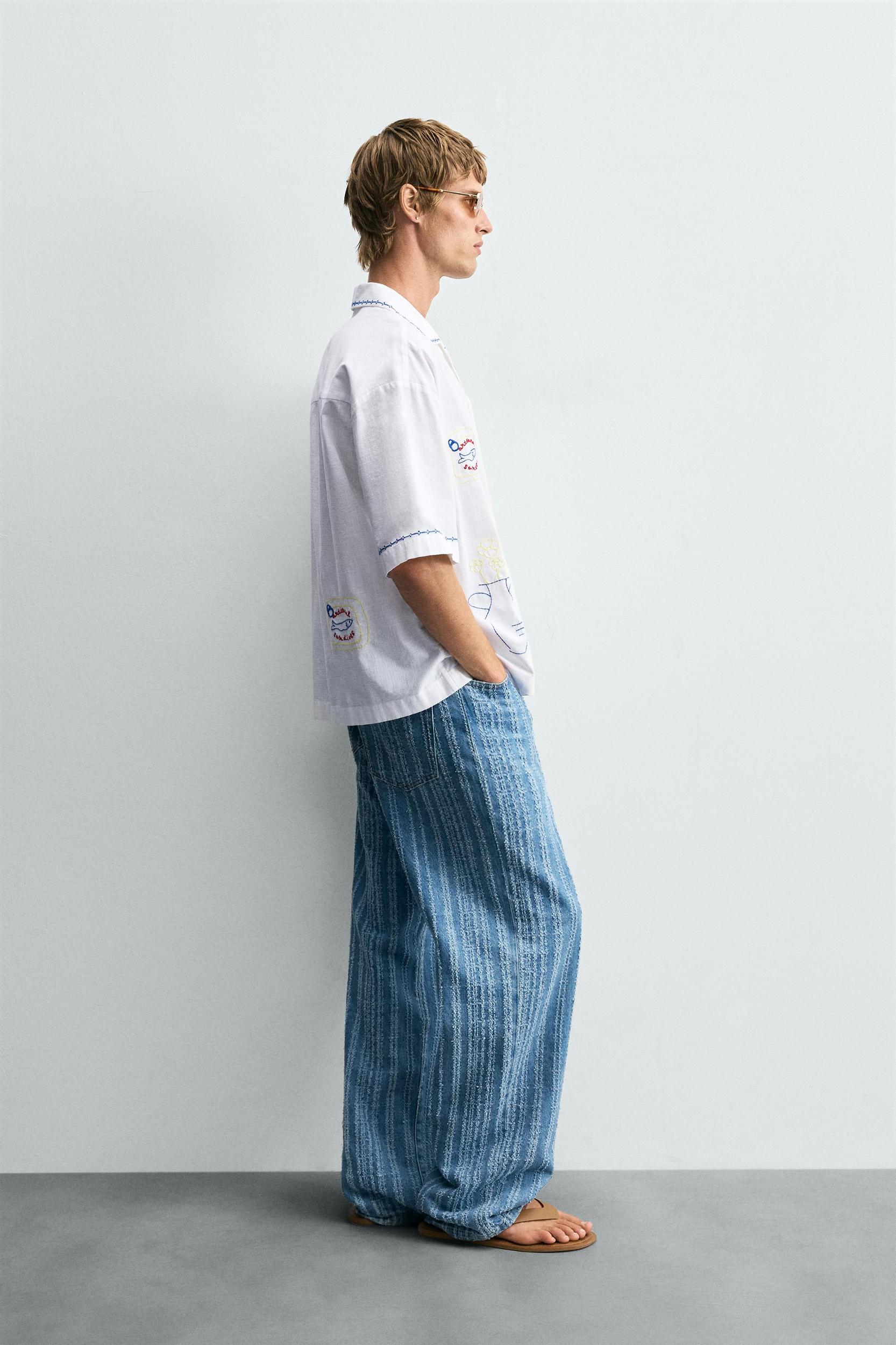 CONTRAST EMBROIDERY SHIRT Product Image