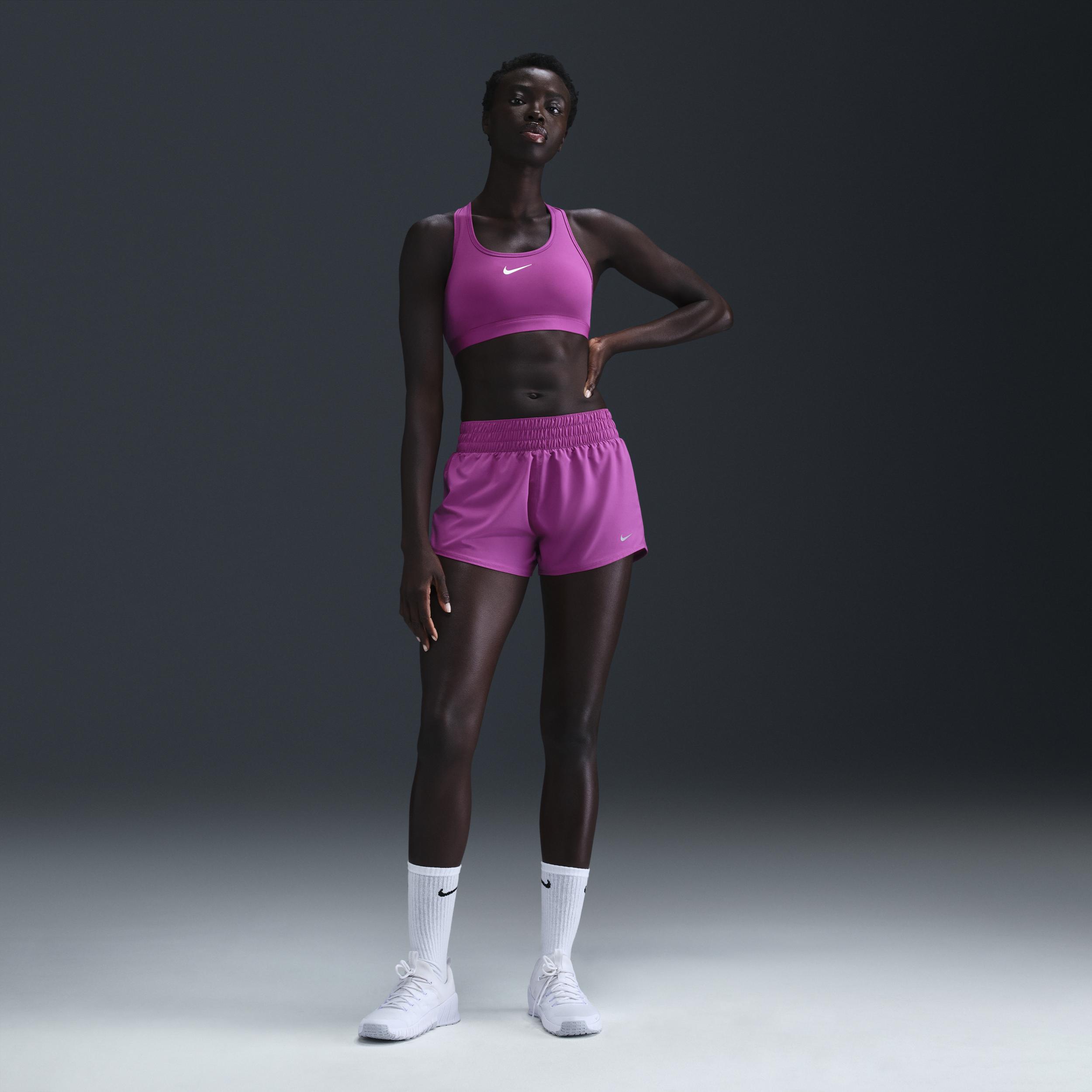 Nike Womens Swoosh Medium Support Padded Sports Bra | DX6821-410 Product Image