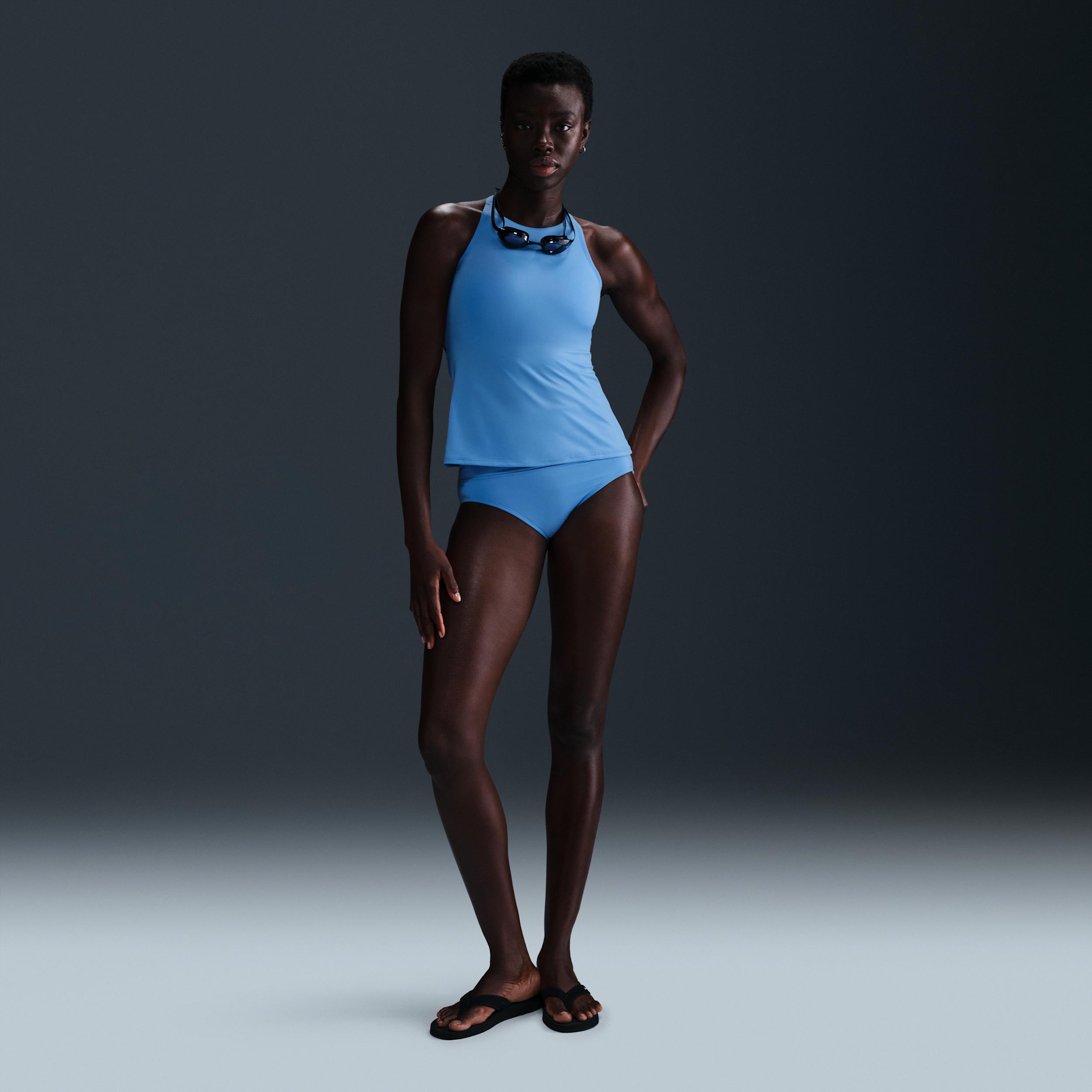 Nike Women's Swim Essential Lace-Up High-Neck Tank Topini Product Image