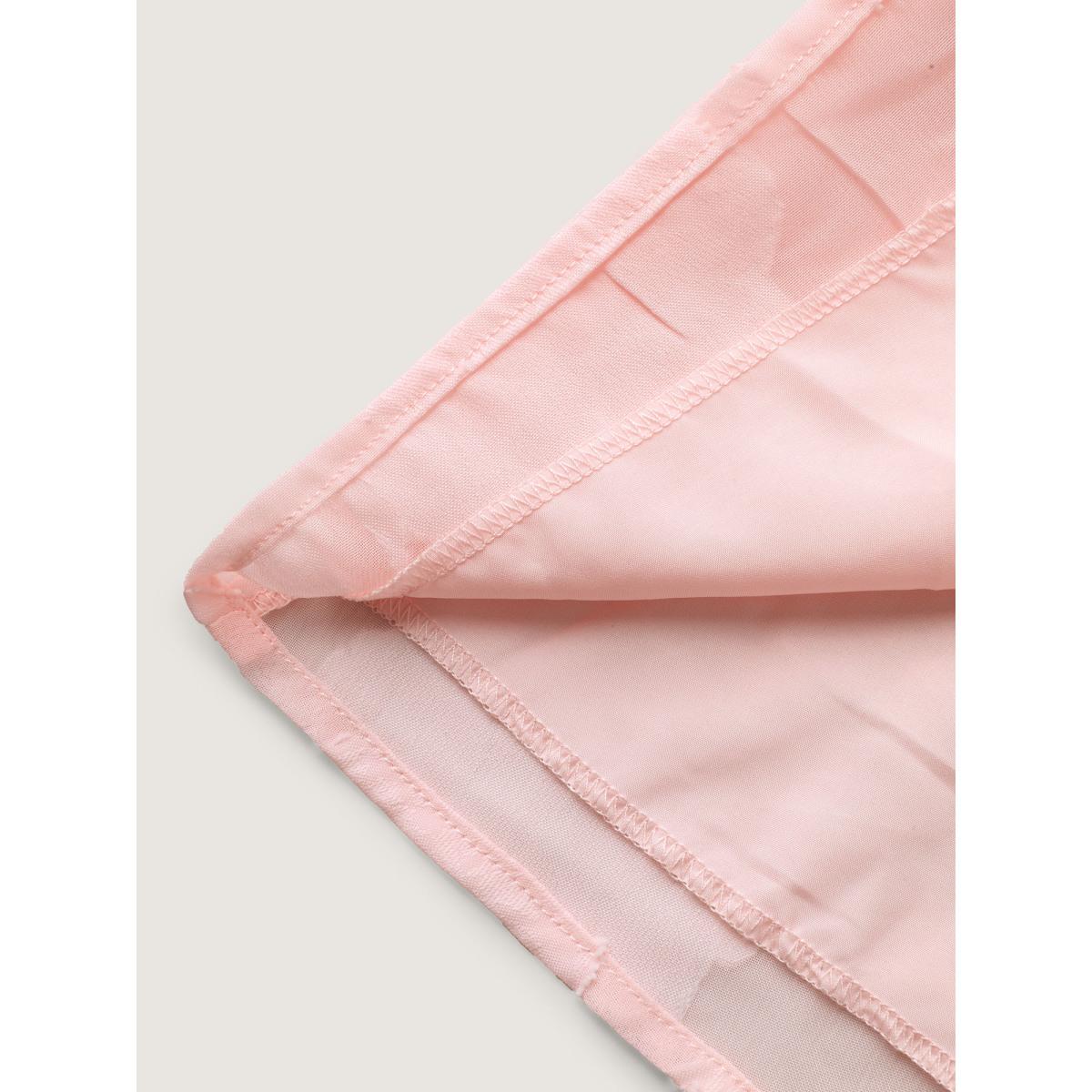 Plus Size MistyRose Floral Textured Button Detail Blouse Women Romantic Elbow-length sleeve Square Neck Elegant Blouses BloomChic 30/6X Product Image