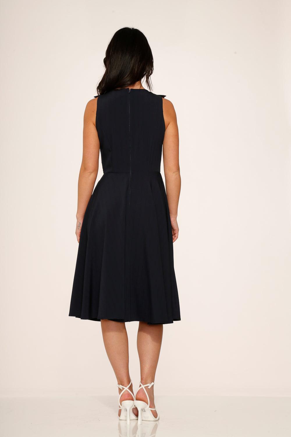 Navy Blue Swing Dress Product Image