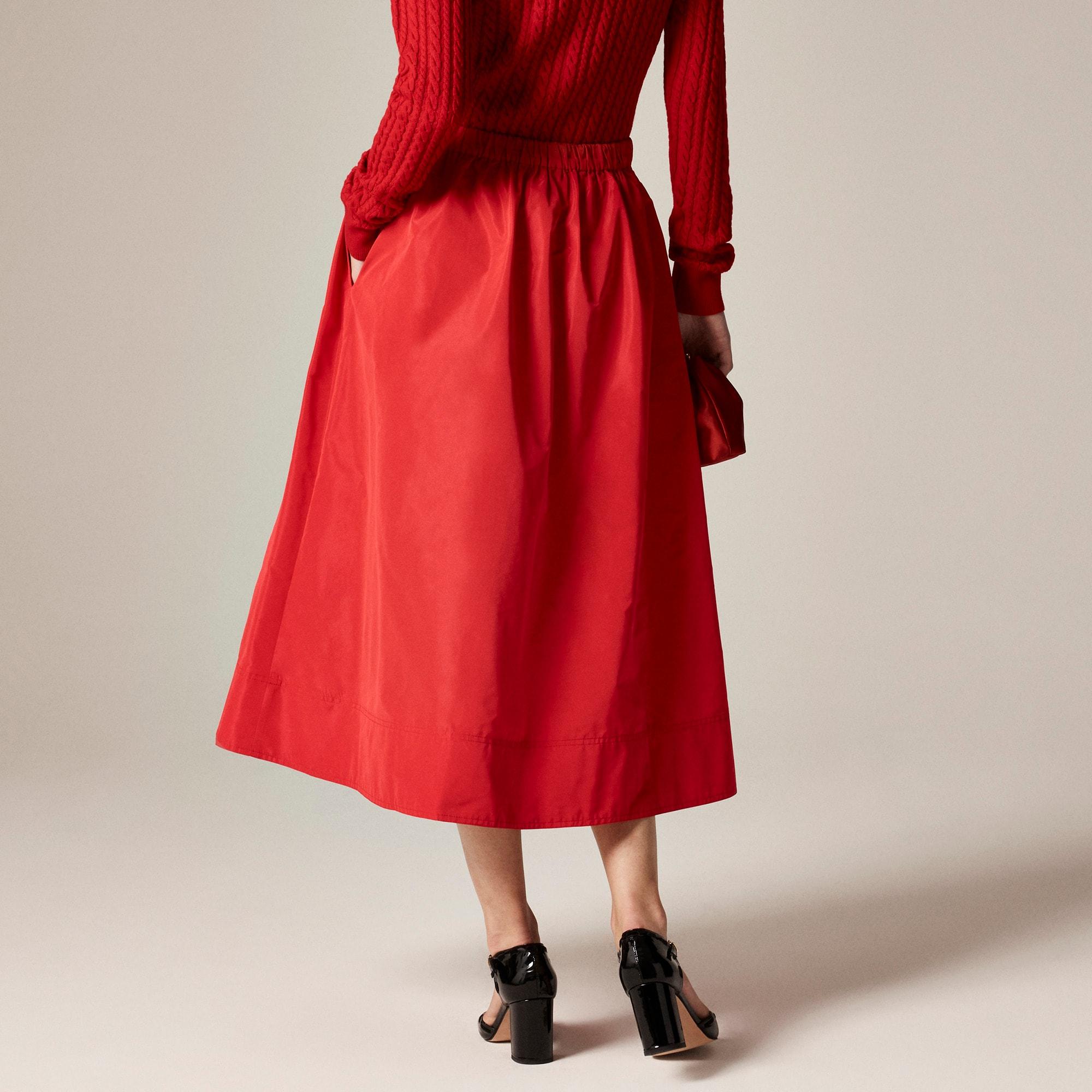 Midi ball skirt in taffeta Product Image