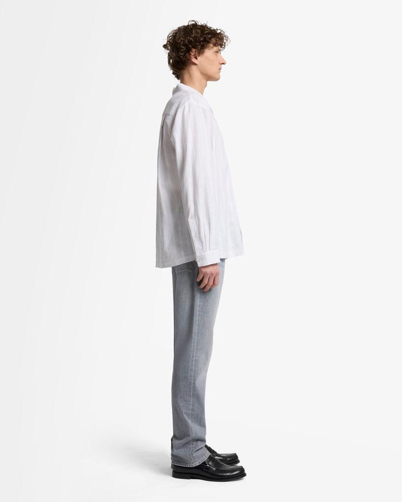 Linen Blend Long Sleeve Camp Shirt Product Image