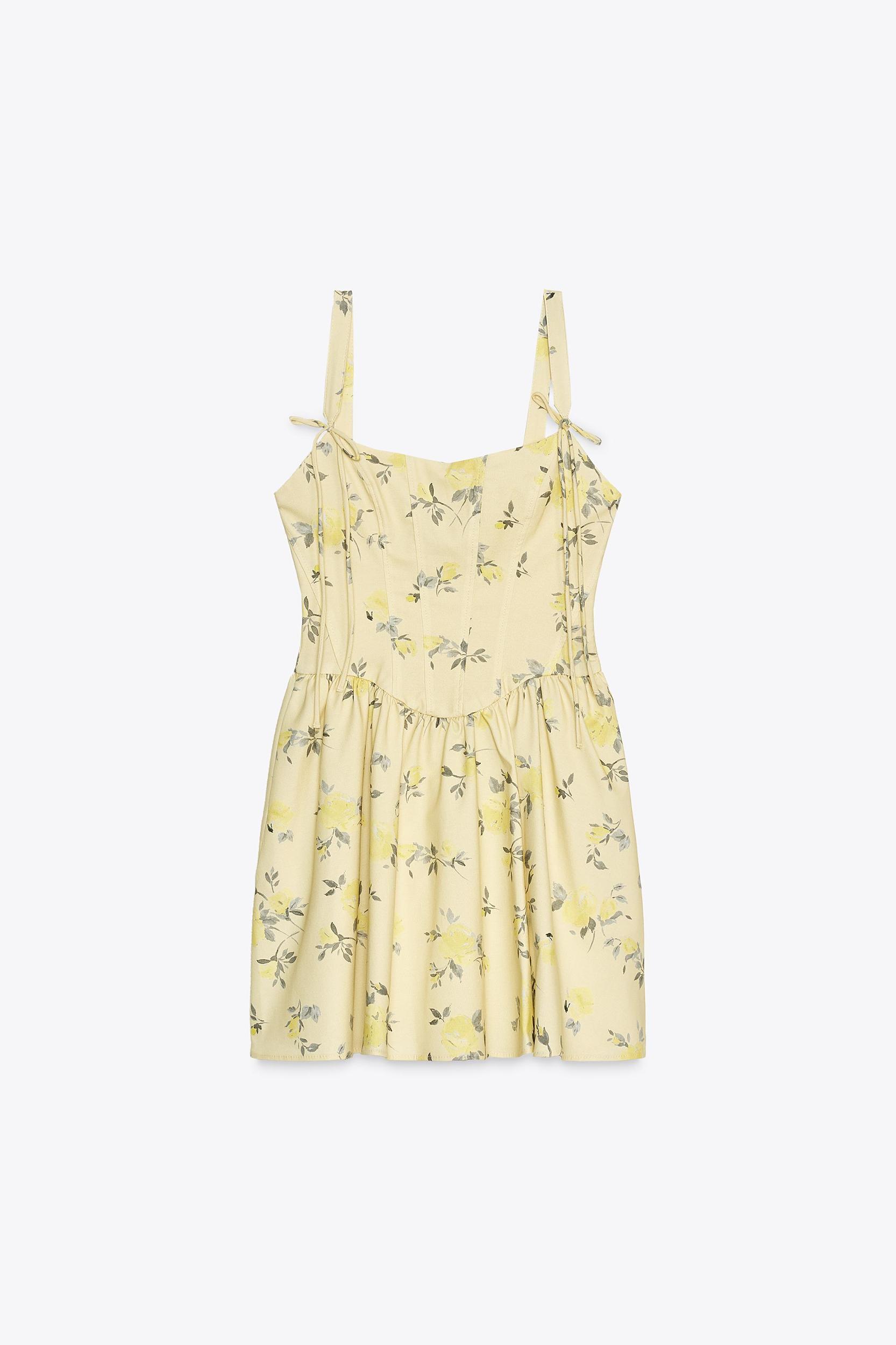 FLORAL POPLIN MINI DRESS Product Image