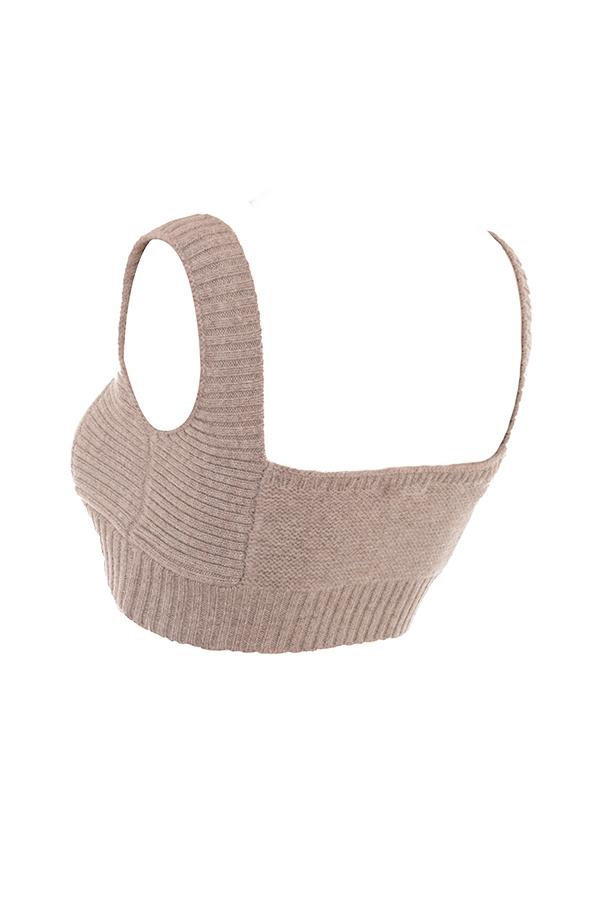 Adhara  barley natural wool bralette - sale Product Image
