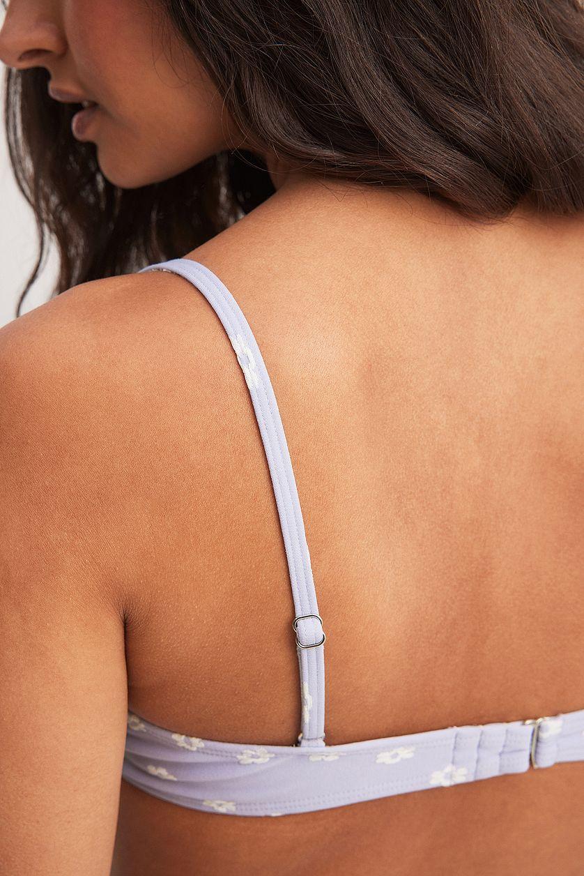 Flower Detail Bikini Bra Product Image