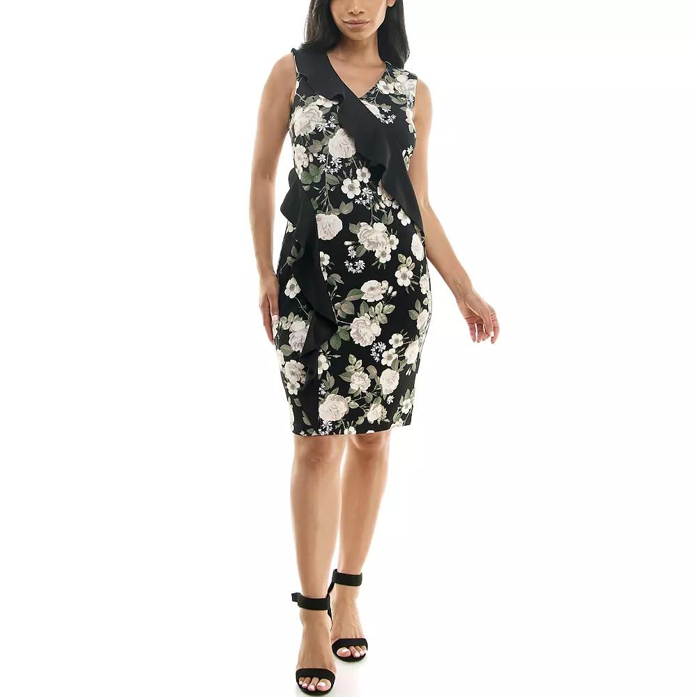 Women's Nina Leonard V-Neck Sheath Dress,  Product Image