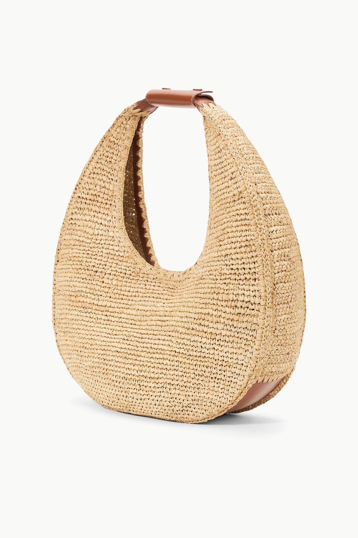 LARGE RAFFIA MOON BAG | NATURAL RAFFIA Product Image