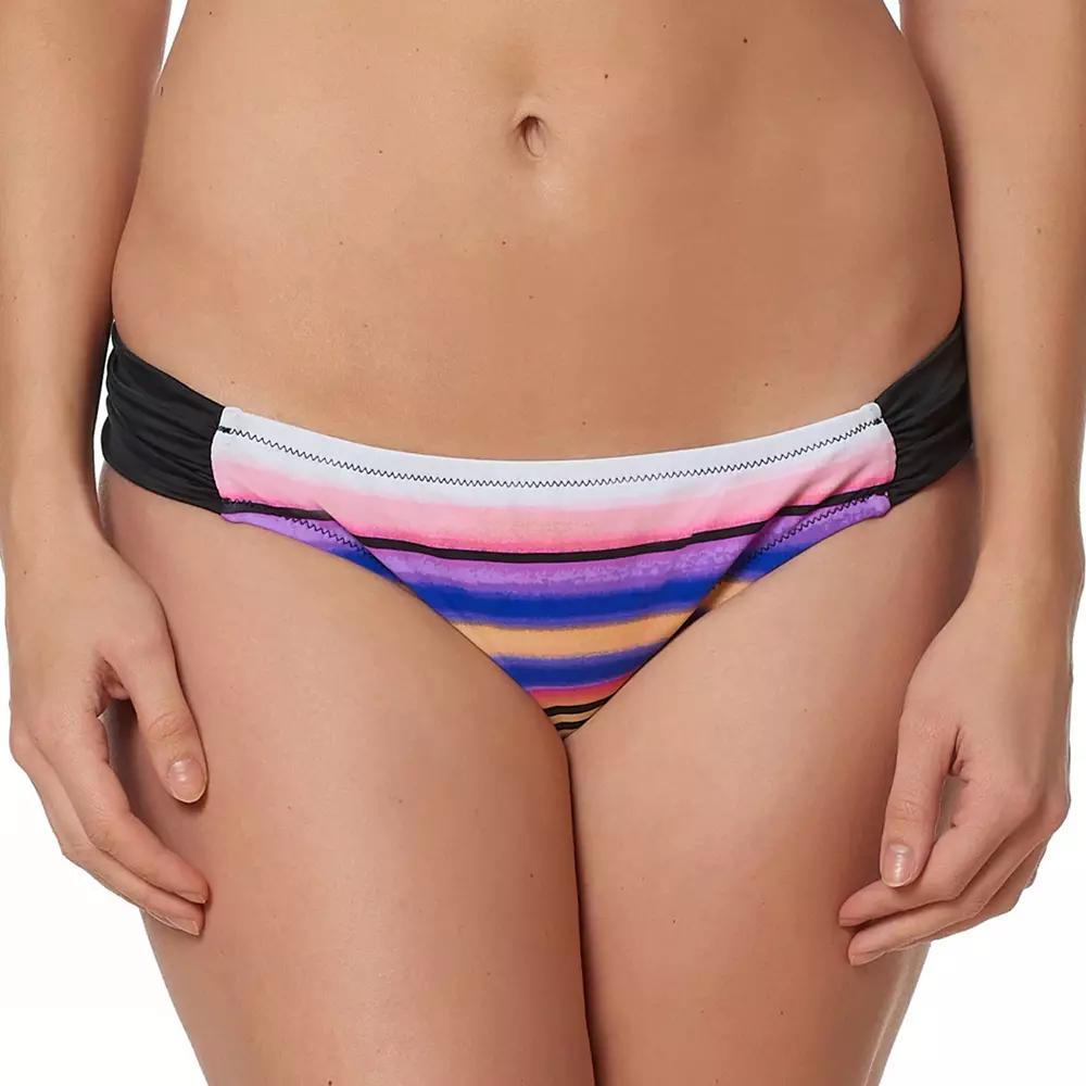 Women's Pink Envelope Shirred Hipster Bikini Bottoms,  Product Image