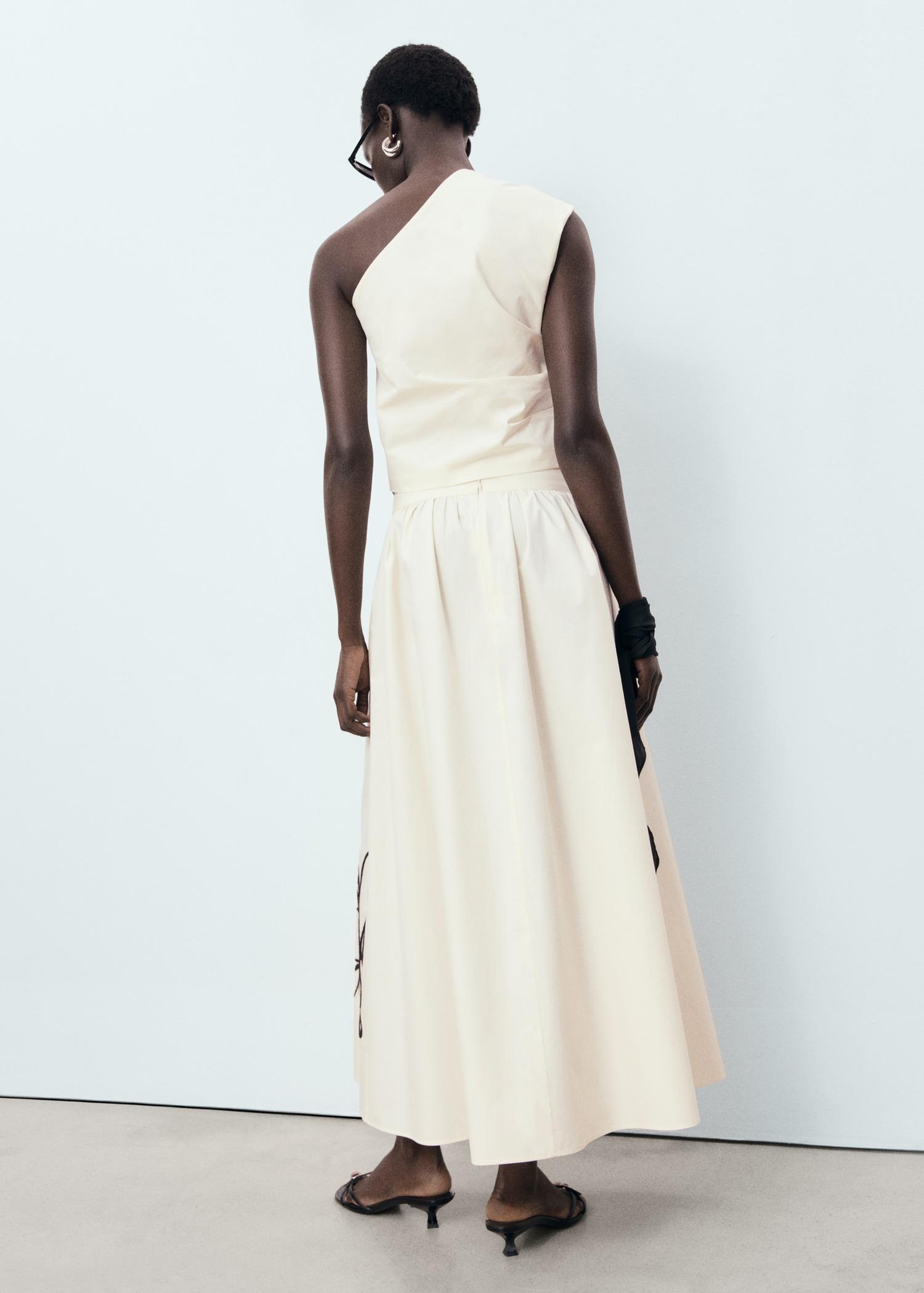 Embroidered cotton skirt - Women | MANGO USA Product Image