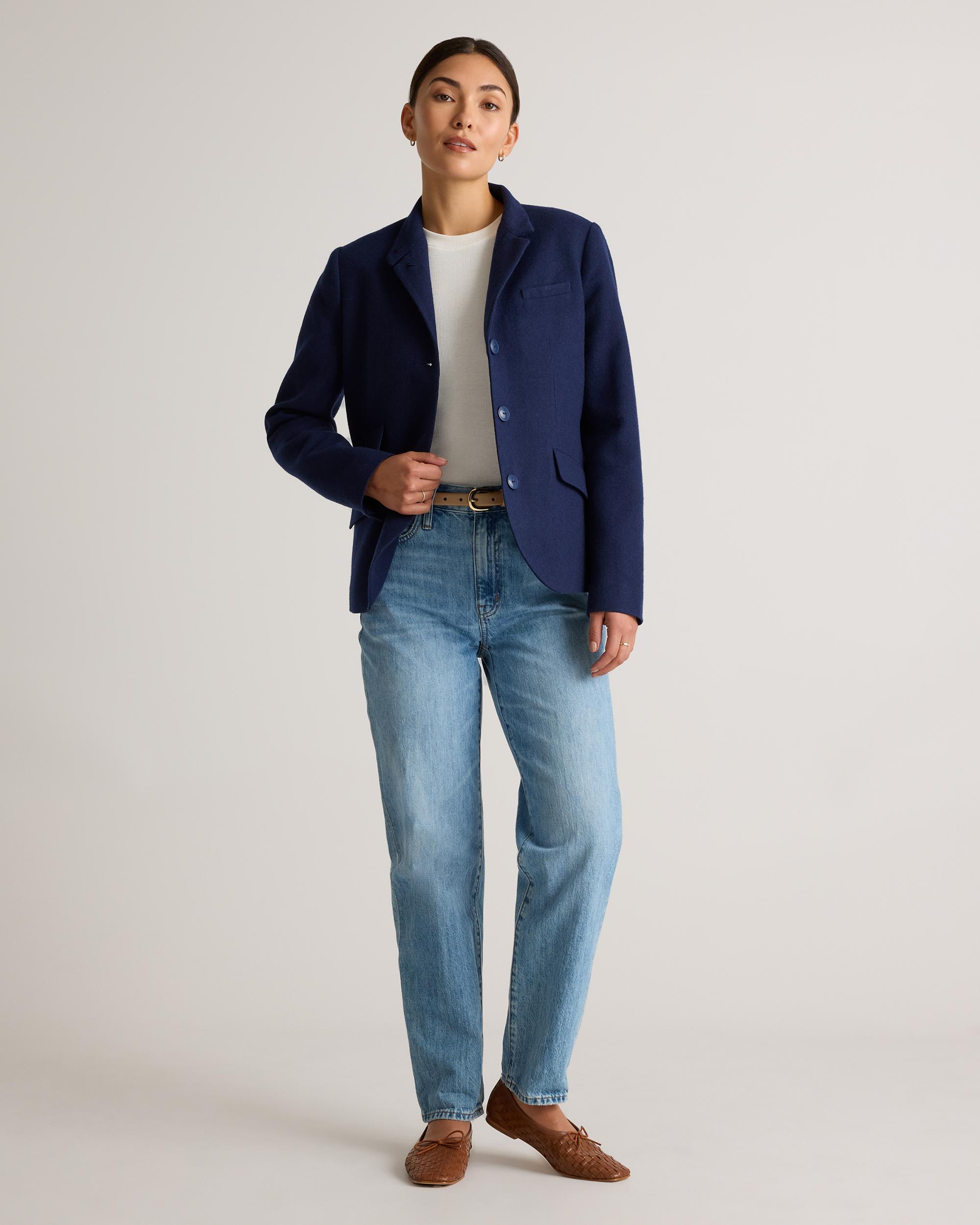 Quince | Women's Italian Wool Stand Collar Blazer Product Image